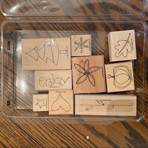 Sew Seasonal rubber stamp set